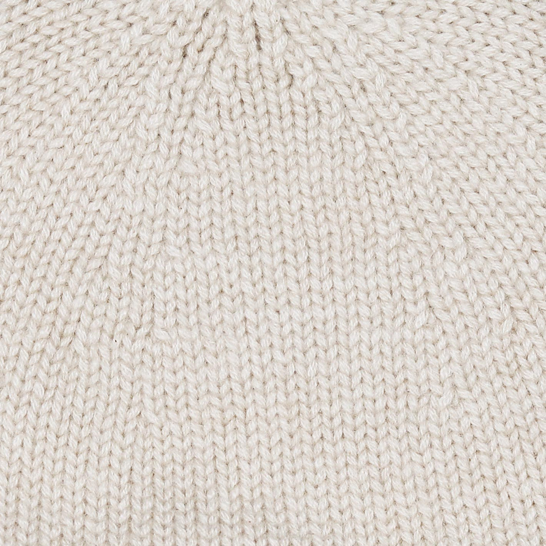 Light Beige Ribbed Cashmere Beanie