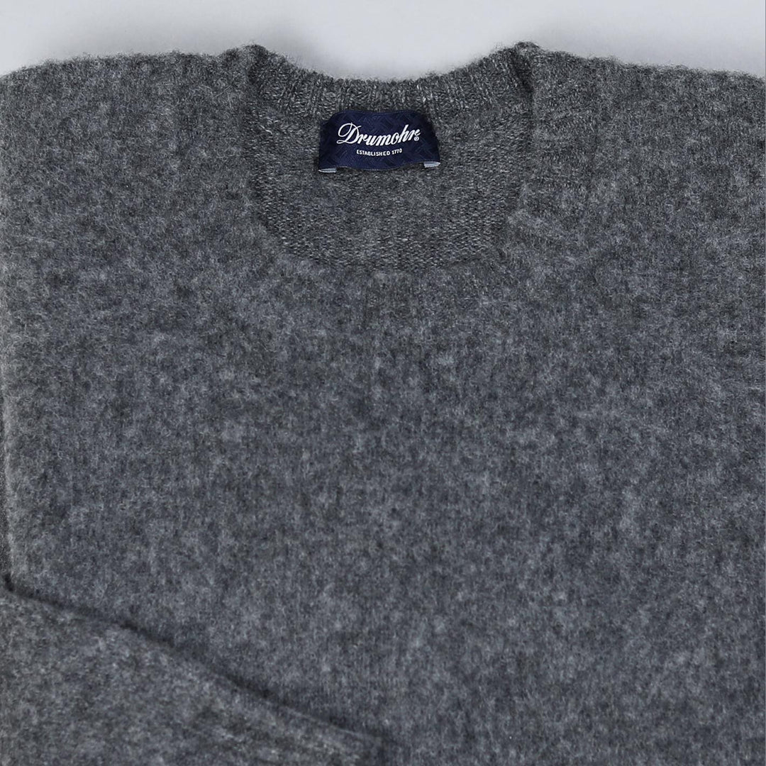 Mid Grey Boiled Lambswool Sweater