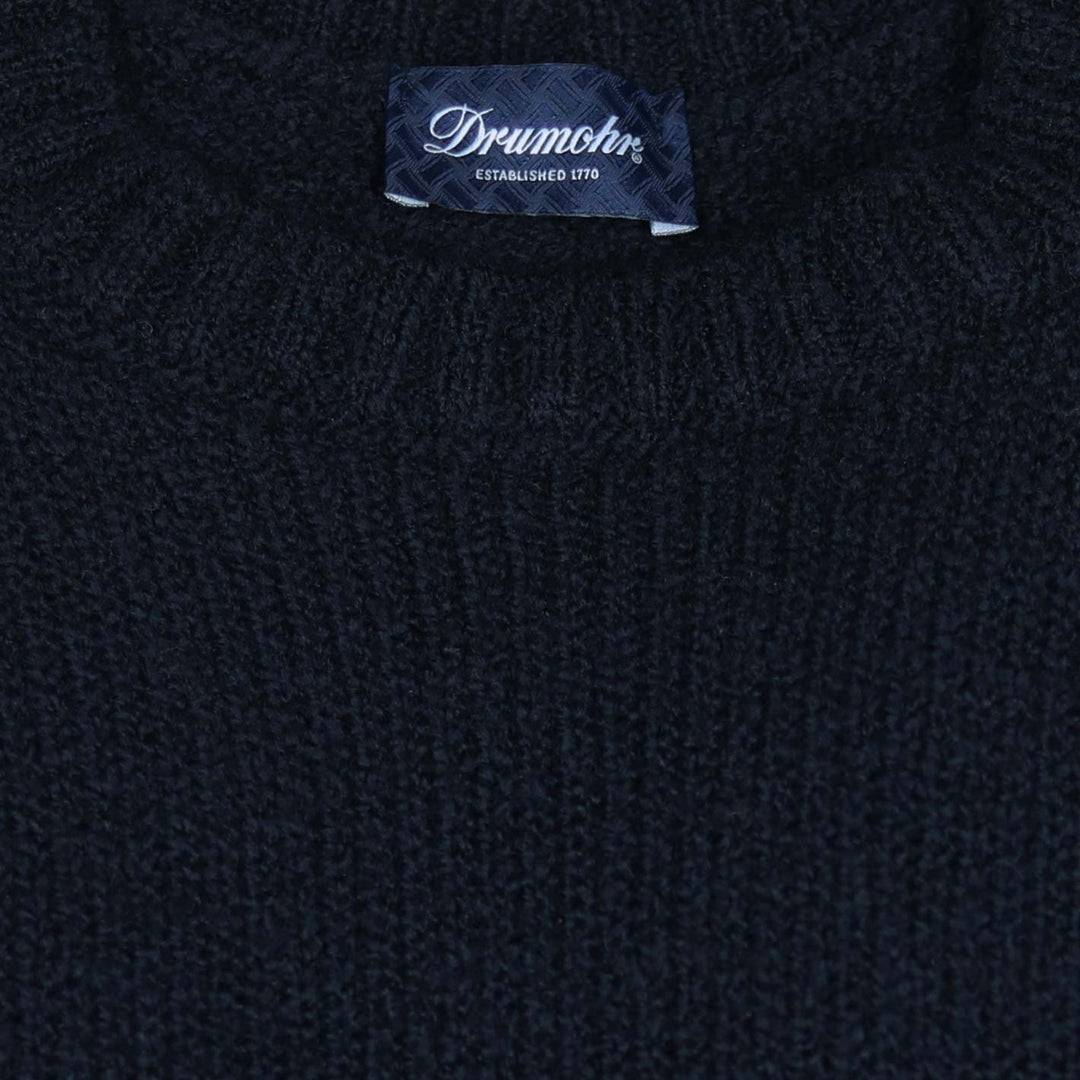 Navy Merino Wool Bouclé Sweater