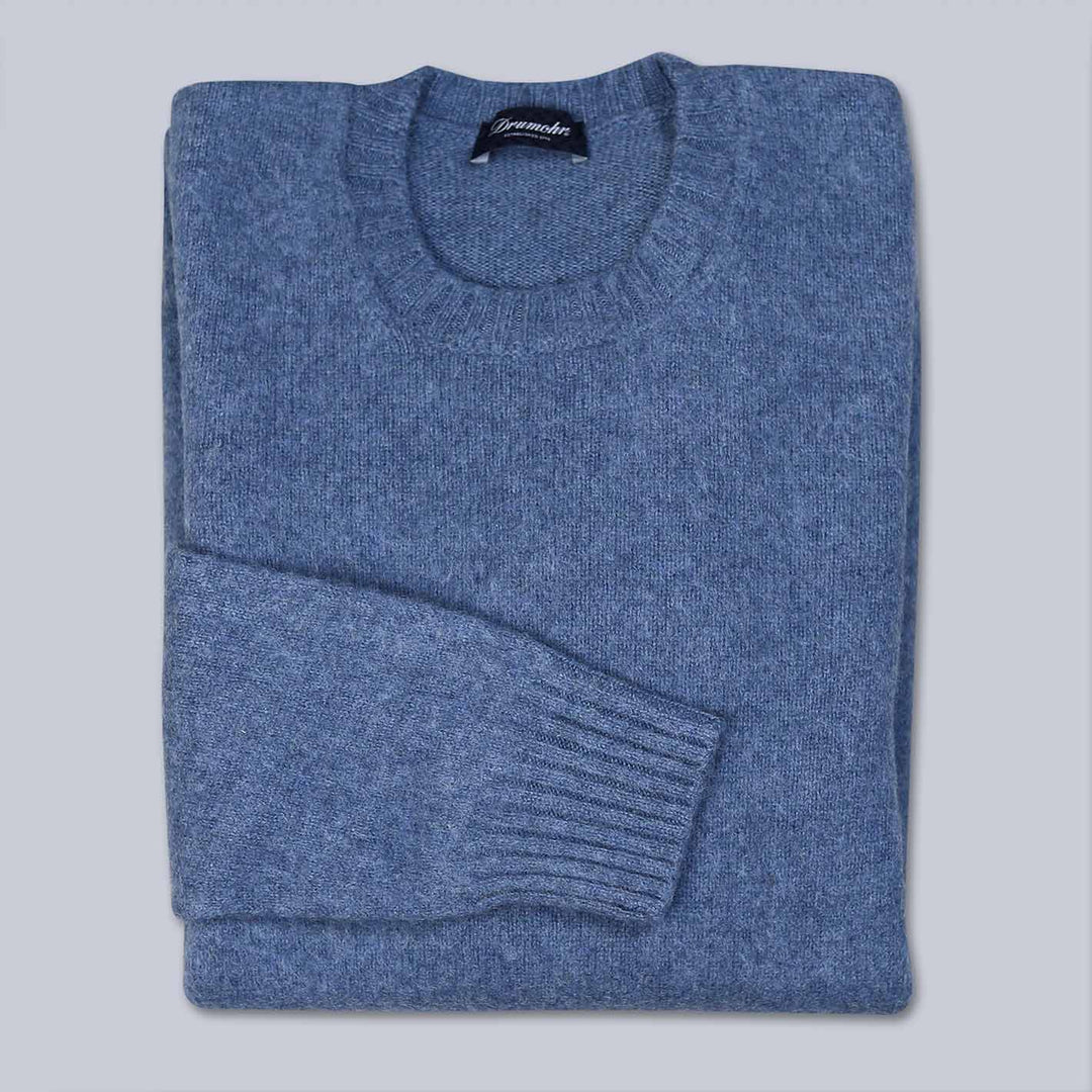 Slate Blue Boiled Lambswool Sweater