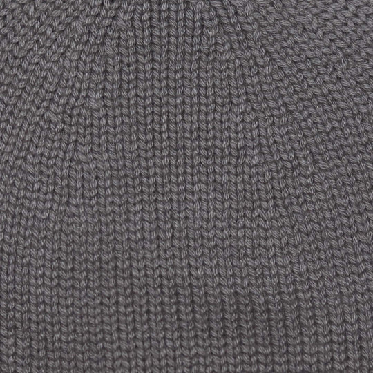 Warm Grey Ribbed Cashmere Beanie