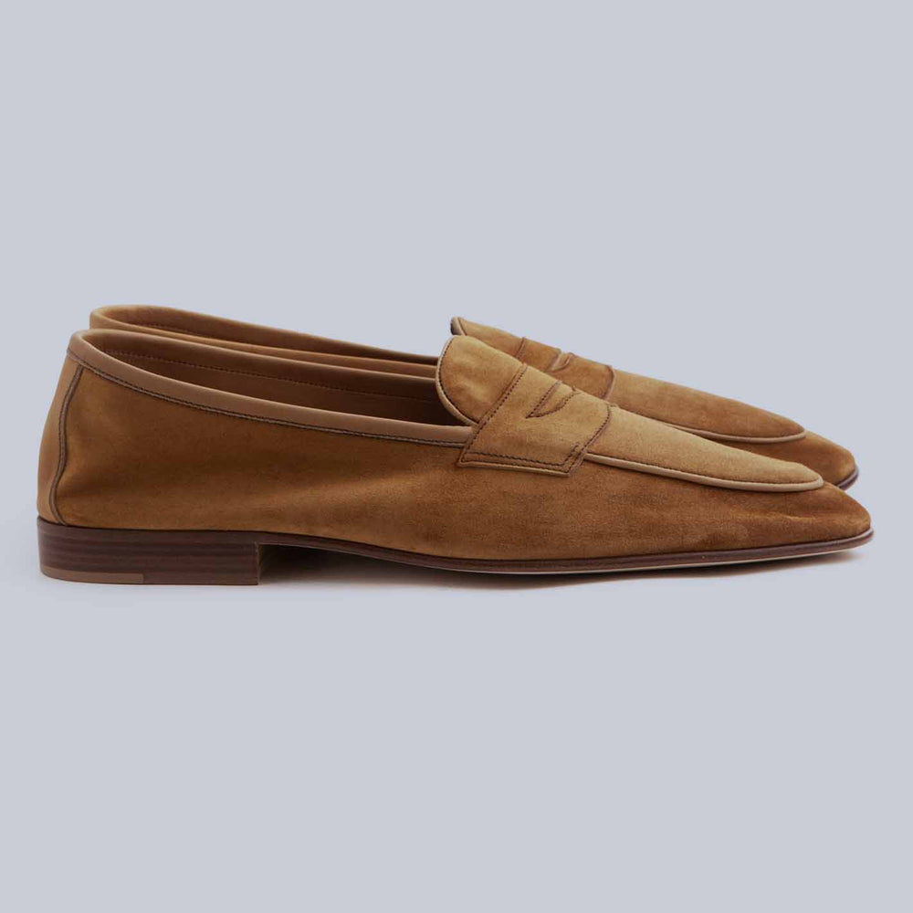 Tan Suede Polperro Loafers