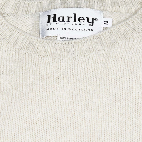 Beige Superfine Lambswool Crewneck Sweater