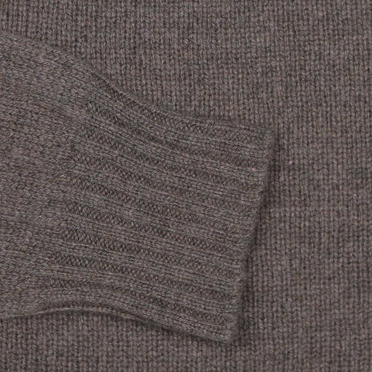 Brown Superfine Lambswool Crewneck Sweater