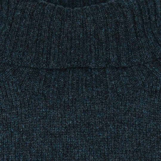 Dark Green Superfine Lambswool Roll Neck Sweater