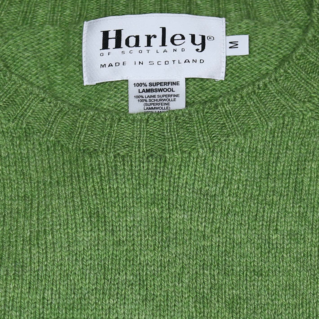 Green Superfine Lambswool Crewneck Sweater