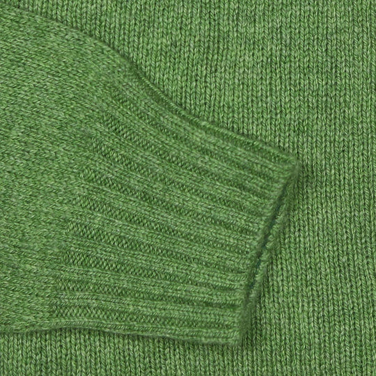 Green Superfine Lambswool Crewneck Sweater