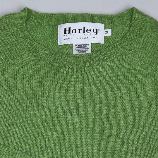 Green Superfine Lambswool Crewneck Sweater