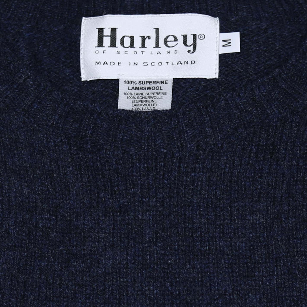 Navy Superfine Lambswool Crewneck Sweater