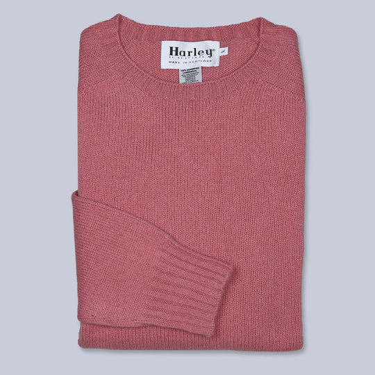 Raspberry Superfine Lambswool Crewneck Sweater