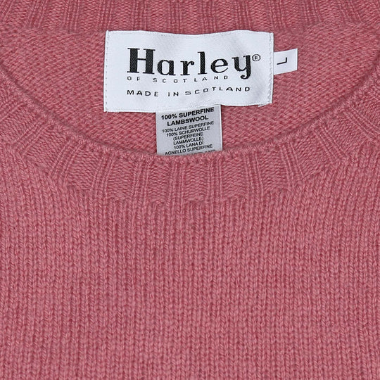 Raspberry Superfine Lambswool Crewneck Sweater