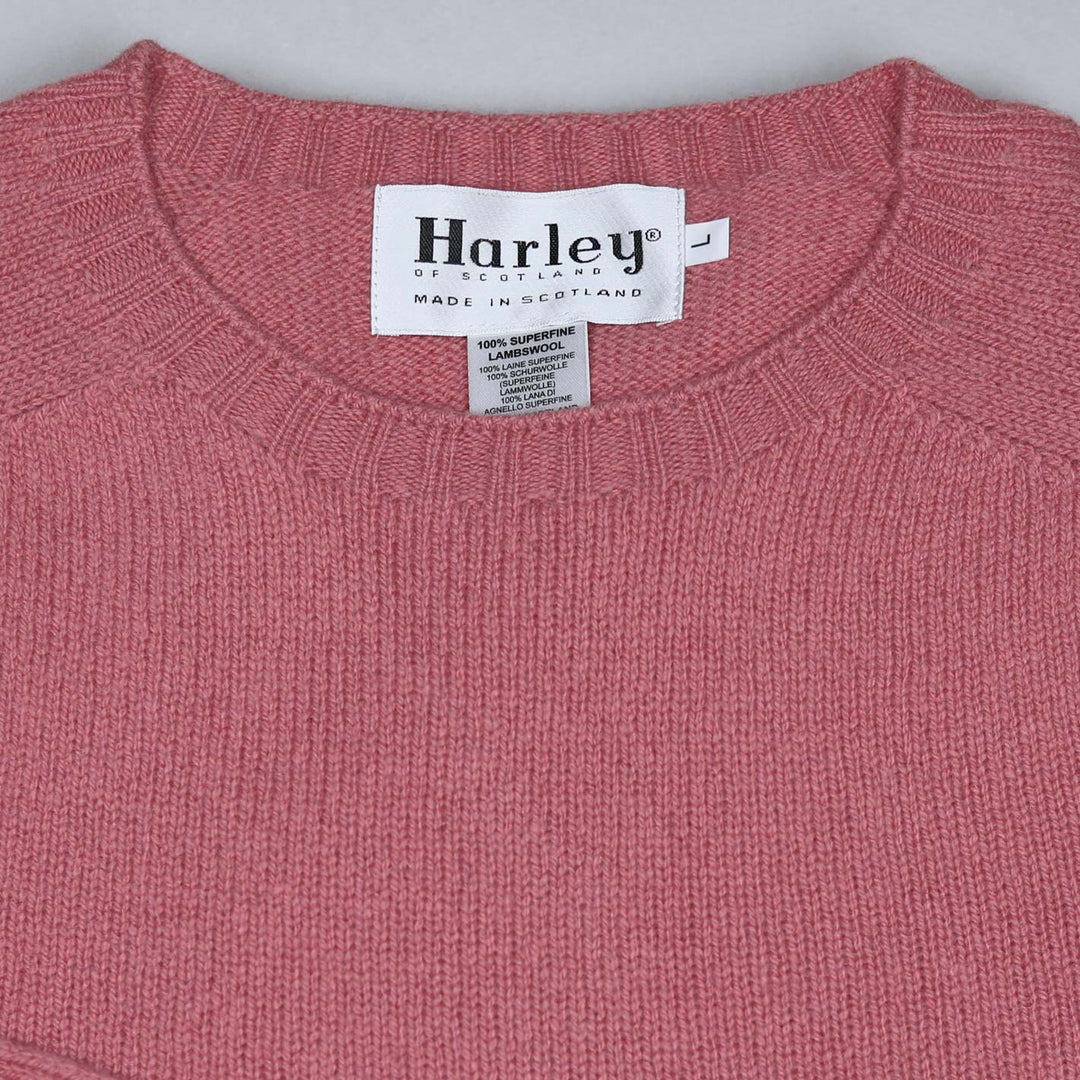 Raspberry Superfine Lambswool Crewneck Sweater