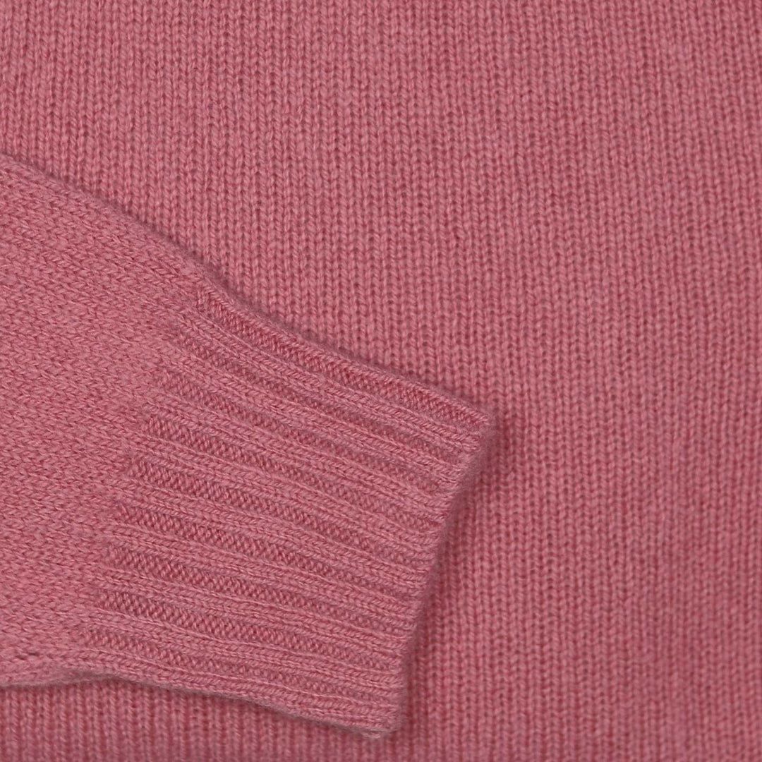 Raspberry Superfine Lambswool Crewneck Sweater