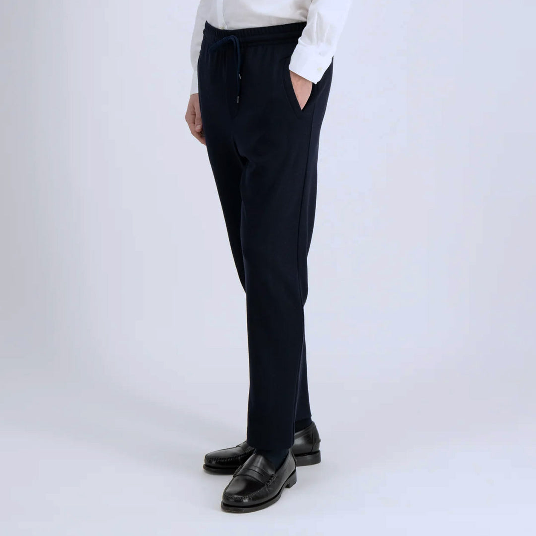 Navy Superfine Merino Jogging Trousers