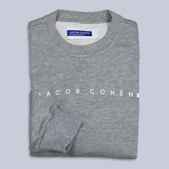Jacob Cohen Grey Melange Printed Sweatshirt