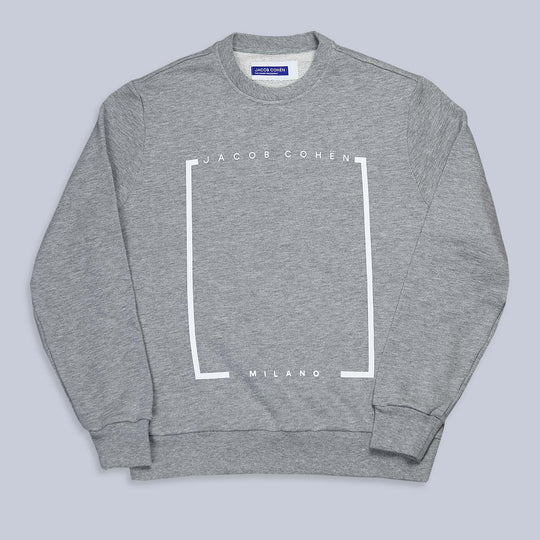 Jacob Cohen Grey Melange Printed Sweatshirt