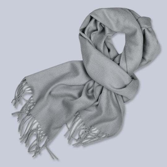 Dove Grey Cashmere Scarf