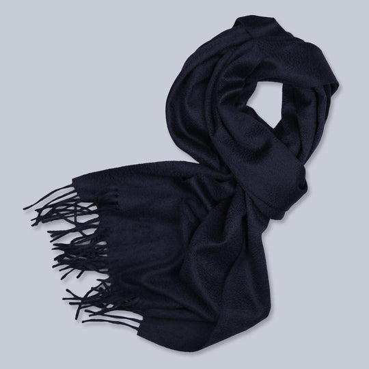 Navy Cashmere Scarf