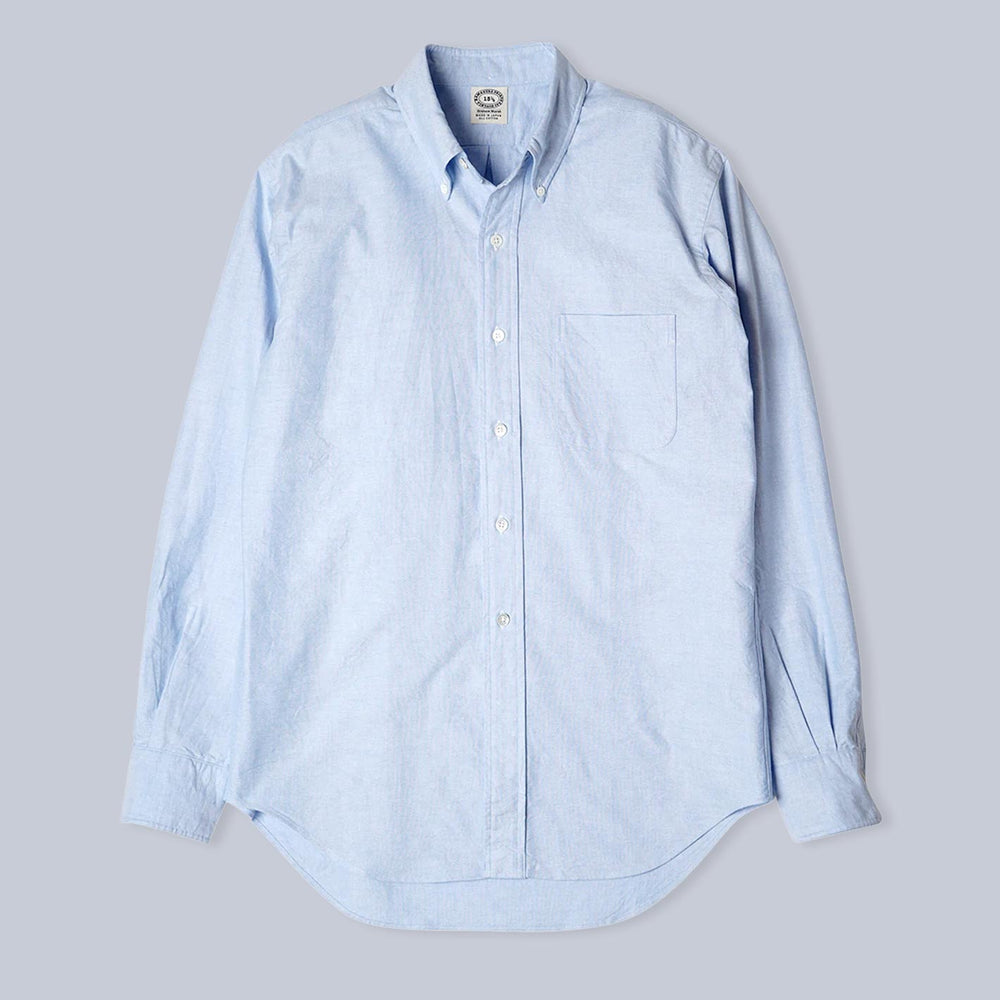 Light Blue Washed Oxford Button Down Shirt