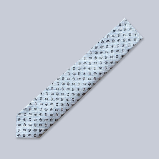 Light Blue Paisley Silk Tie