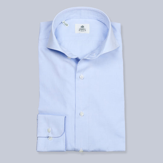 Light Blue Popeline Cutaway Shirt