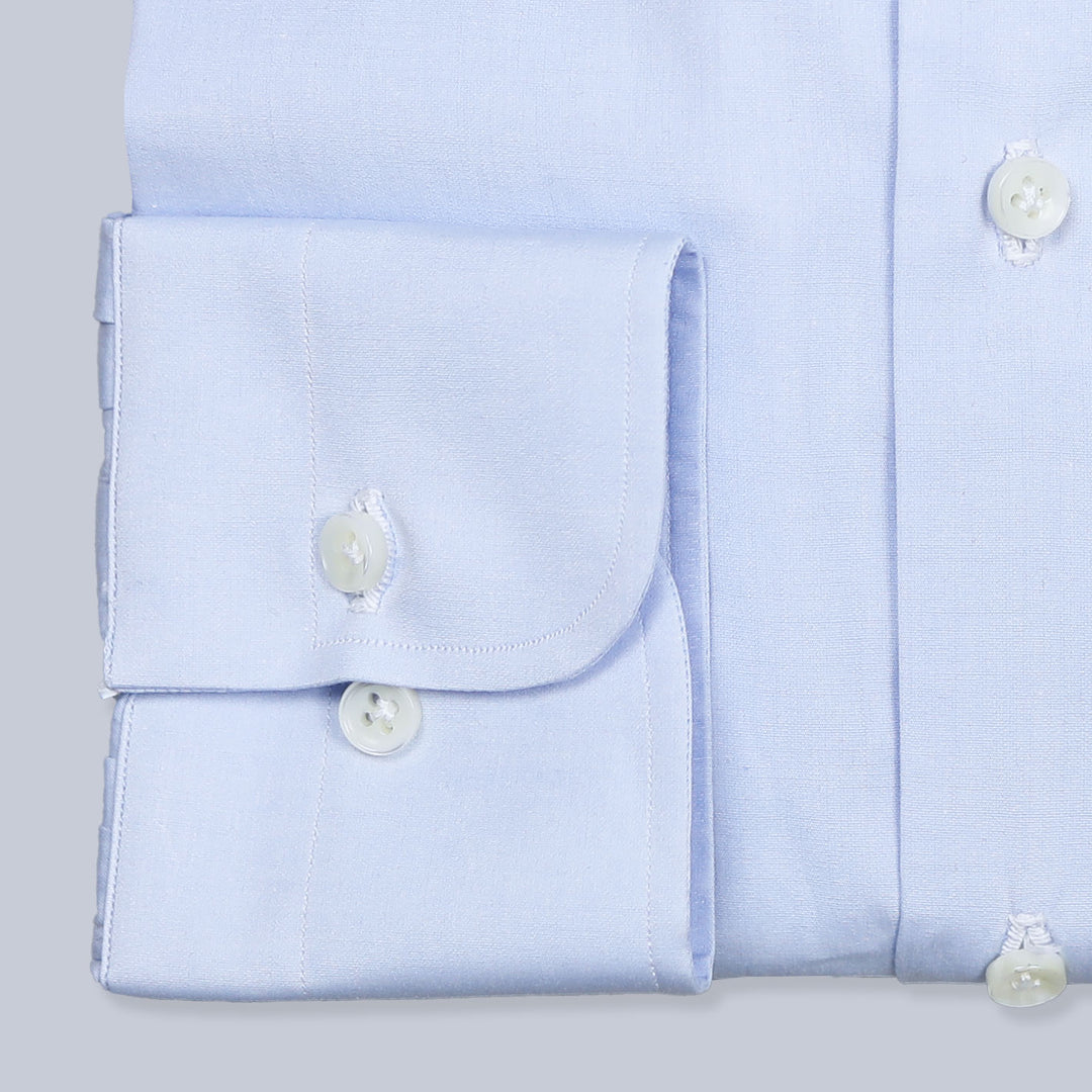 Light Blue Popeline Cutaway Shirt