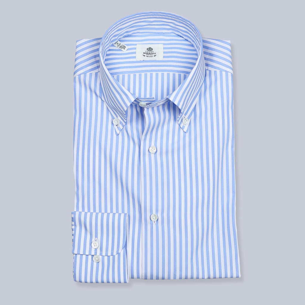 Light Blue Striped Button Down Shirt - Main Image