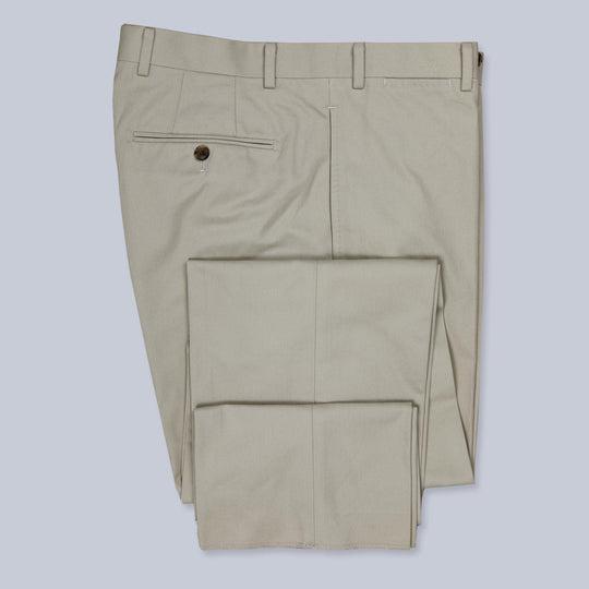 75th Anniversary Beige Cotton Chino Trousers