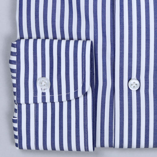 75th Anniversary Navy White Striped Turndown Shirt