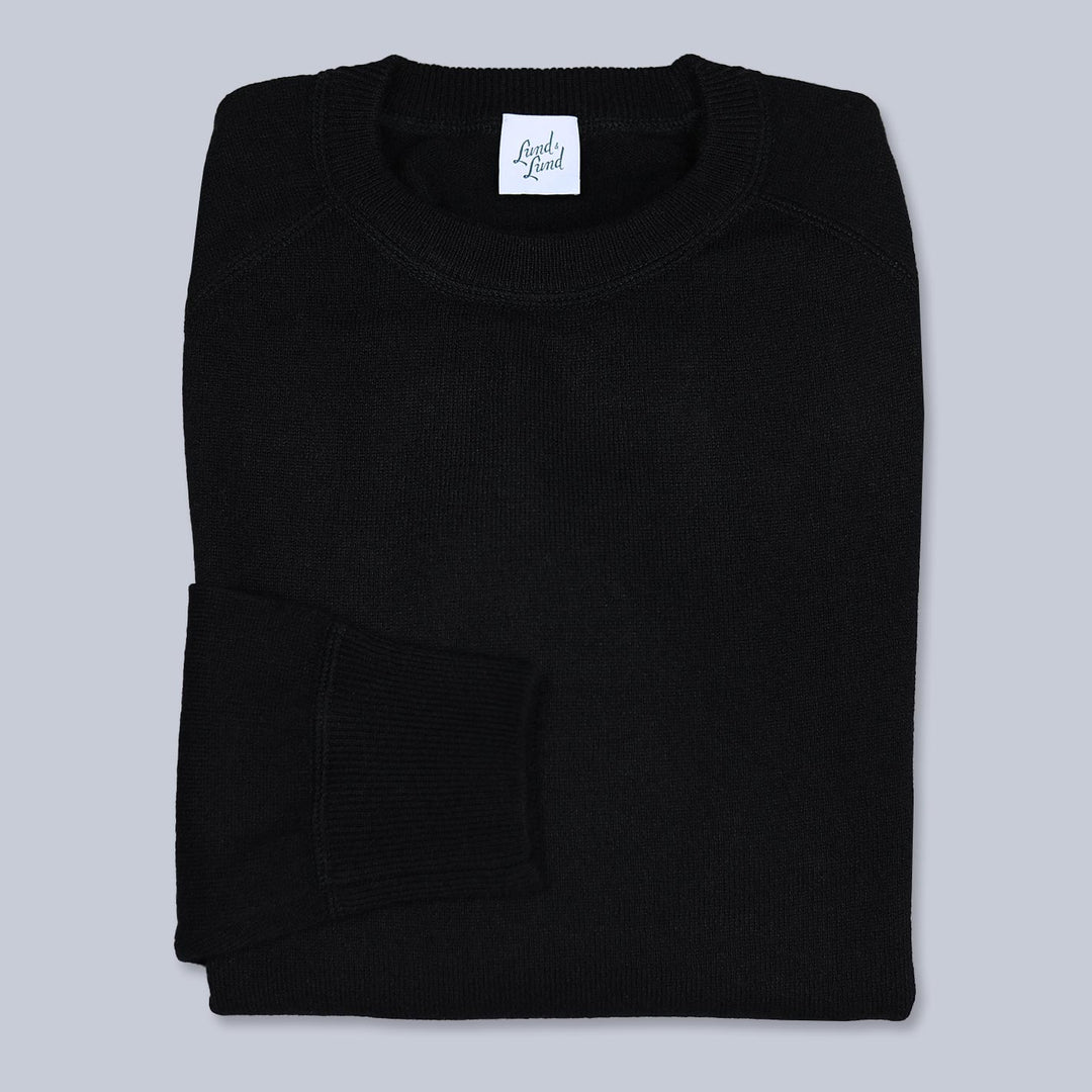 Black Raglan Cashmere Sweater