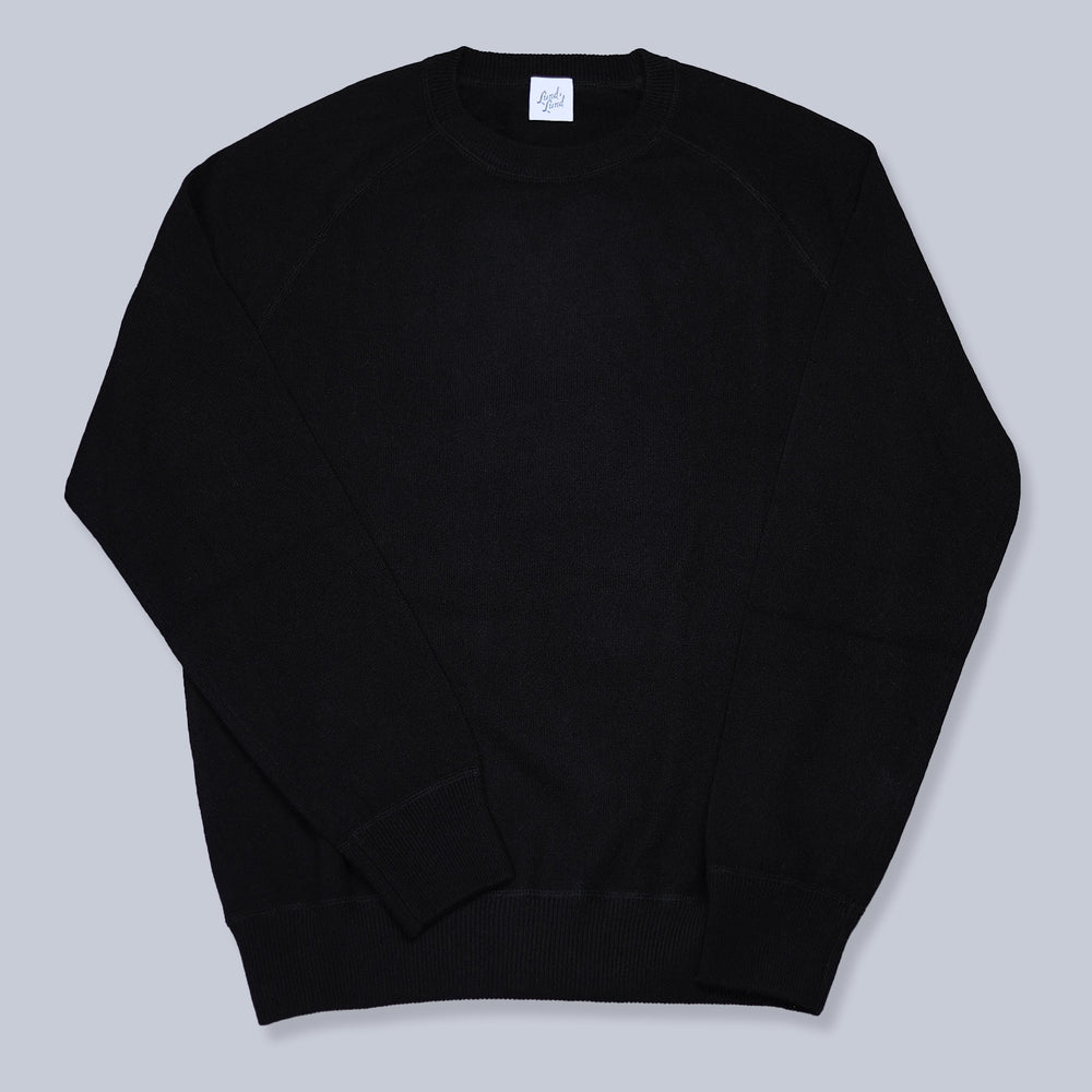 Black Raglan Cashmere Sweater