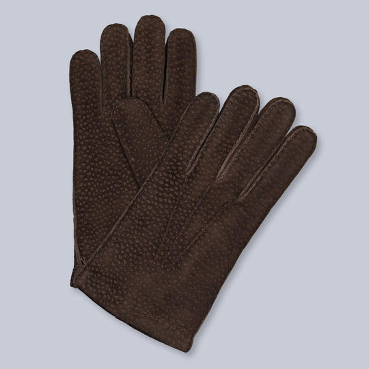 Brown Carpincho Cashmere Lined Gloves