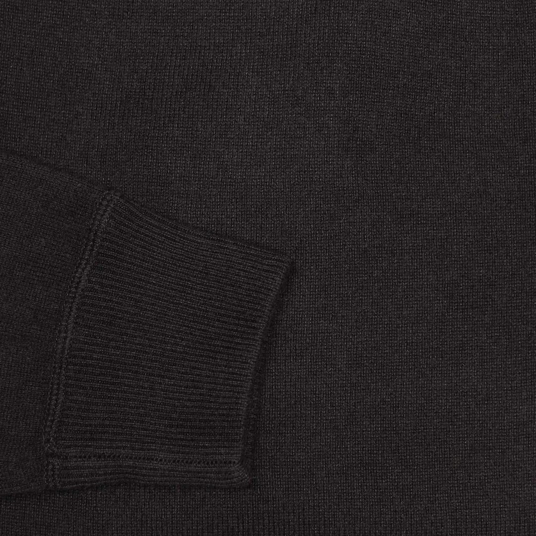 Brown Cashmere V-neck Sweater