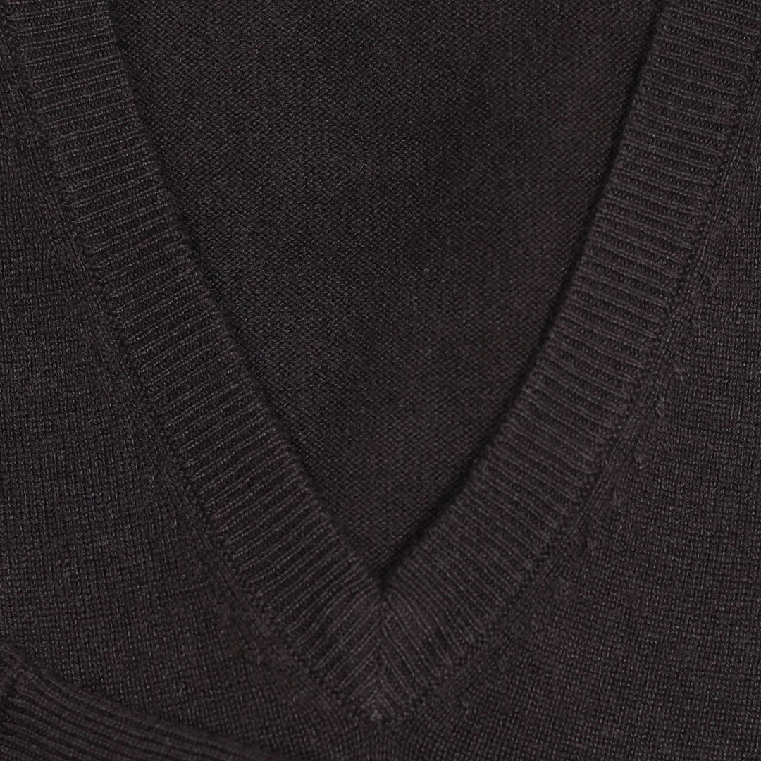 Brown Cashmere V-neck Sweater