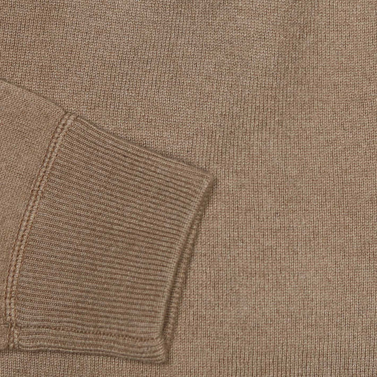 Camel Raglan Cashmere Sweater