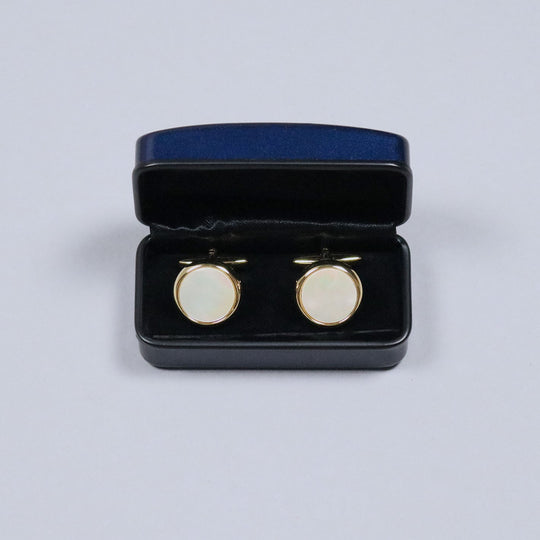 Gold Plated Mother Of Pearl Cufflinks