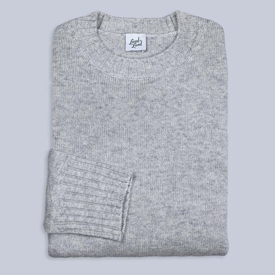 Grey Melange Cashmere Sweater