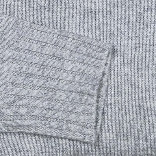 Grey Melange Cashmere Sweater