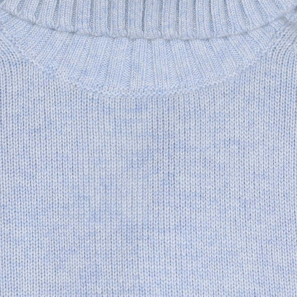 Ice Blue Cashmere Roll Neck Sweater