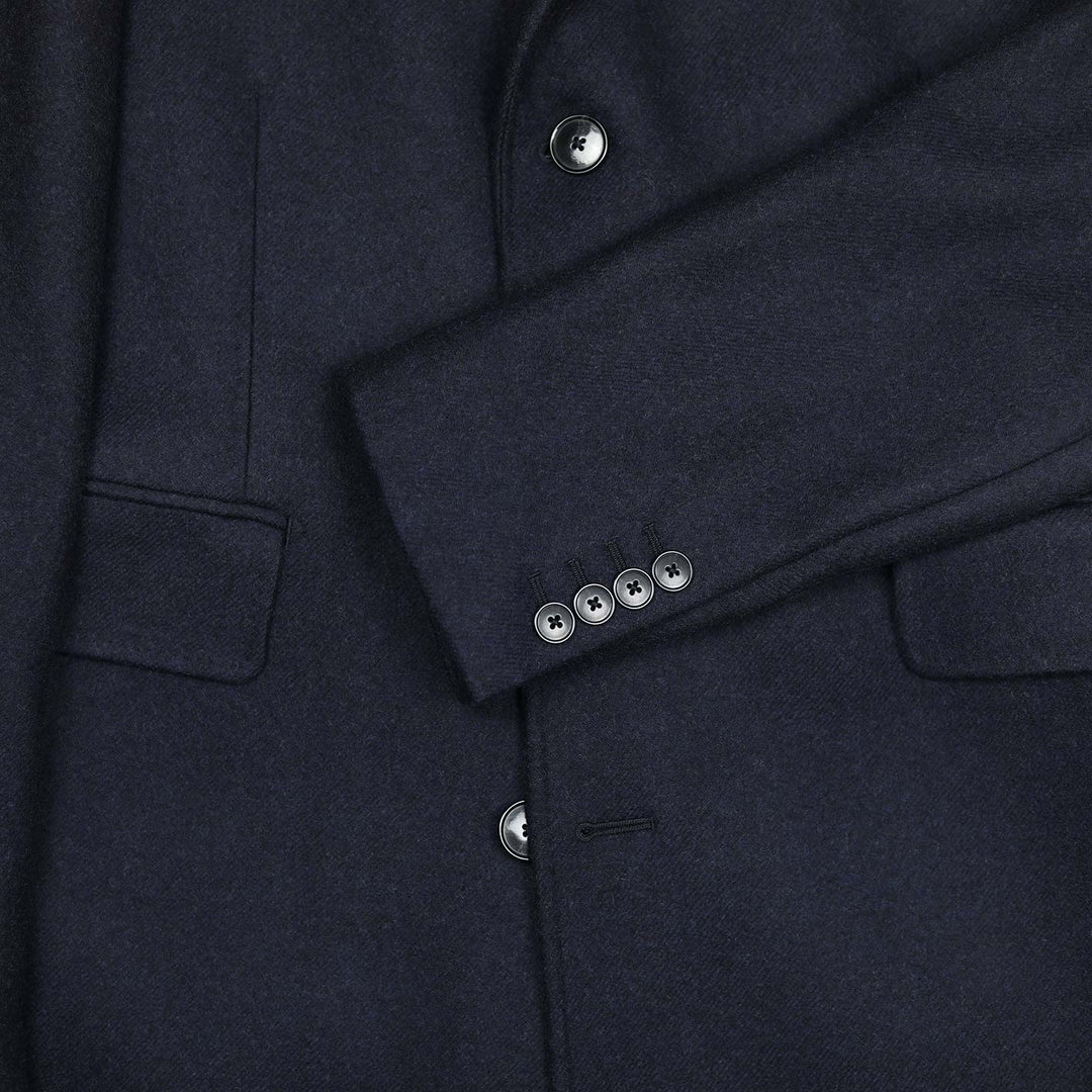 Navy Loro Piana Merino Wool Coat