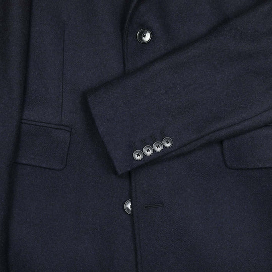 Navy Loro Piana Merino Wool Coat