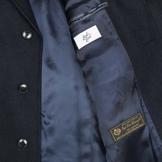 Navy Loro Piana Merino Wool Coat