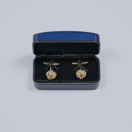 Polished Gold Plated Knot Cufflinks