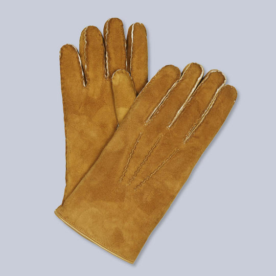 Snuff Sueded Shearling Lined Gloves