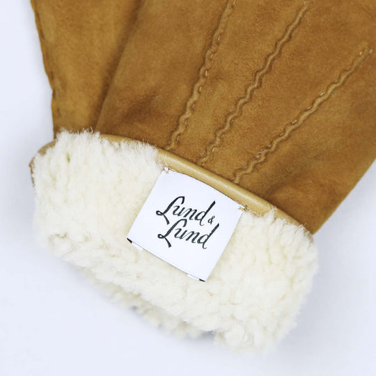 Snuff Sueded Shearling Lined Gloves