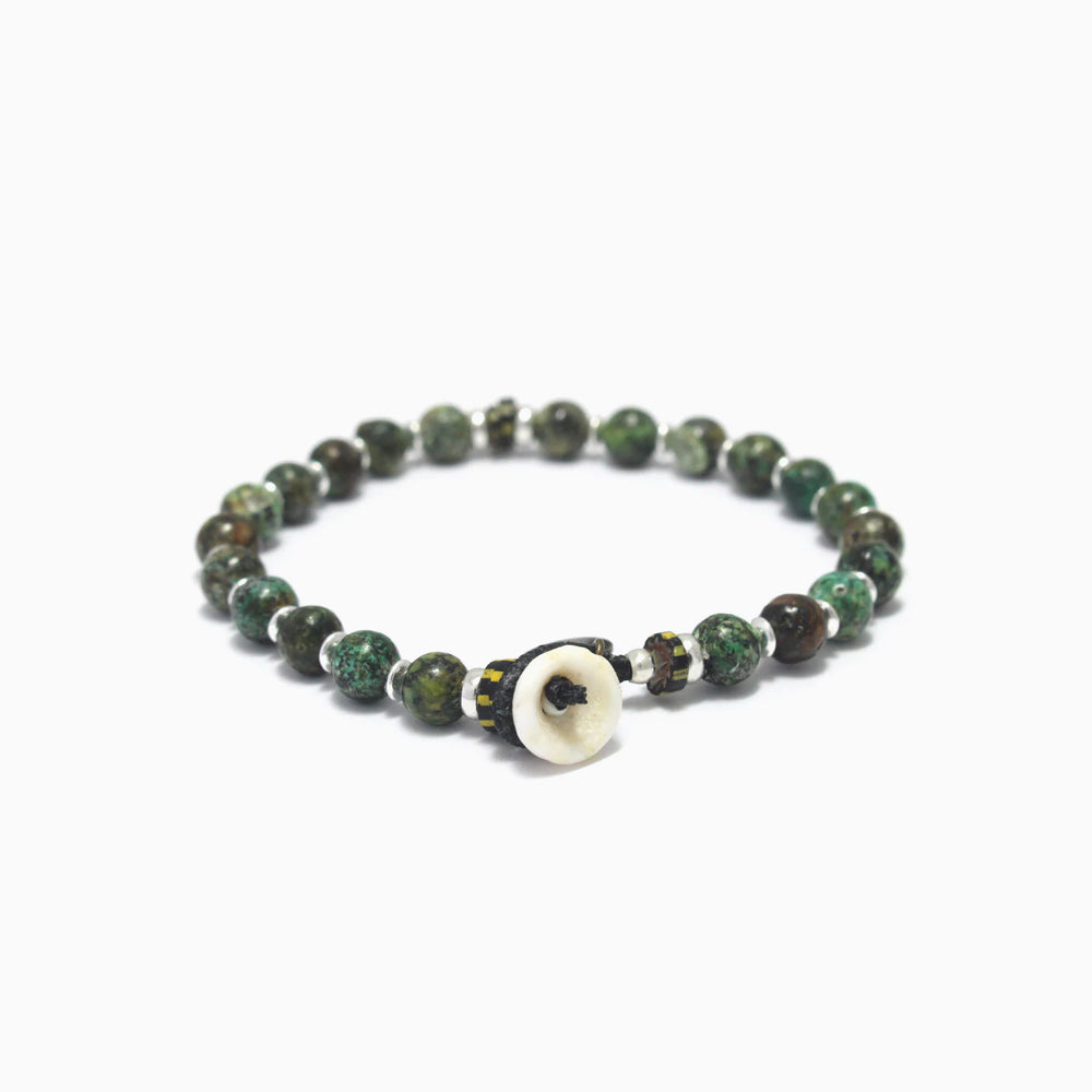 African Turquoise Beads Natural 6mm Bracelet