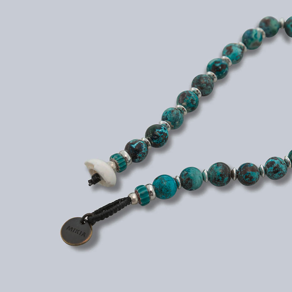 Chrysocolla Blue Beads Natural 6mm Bracelet