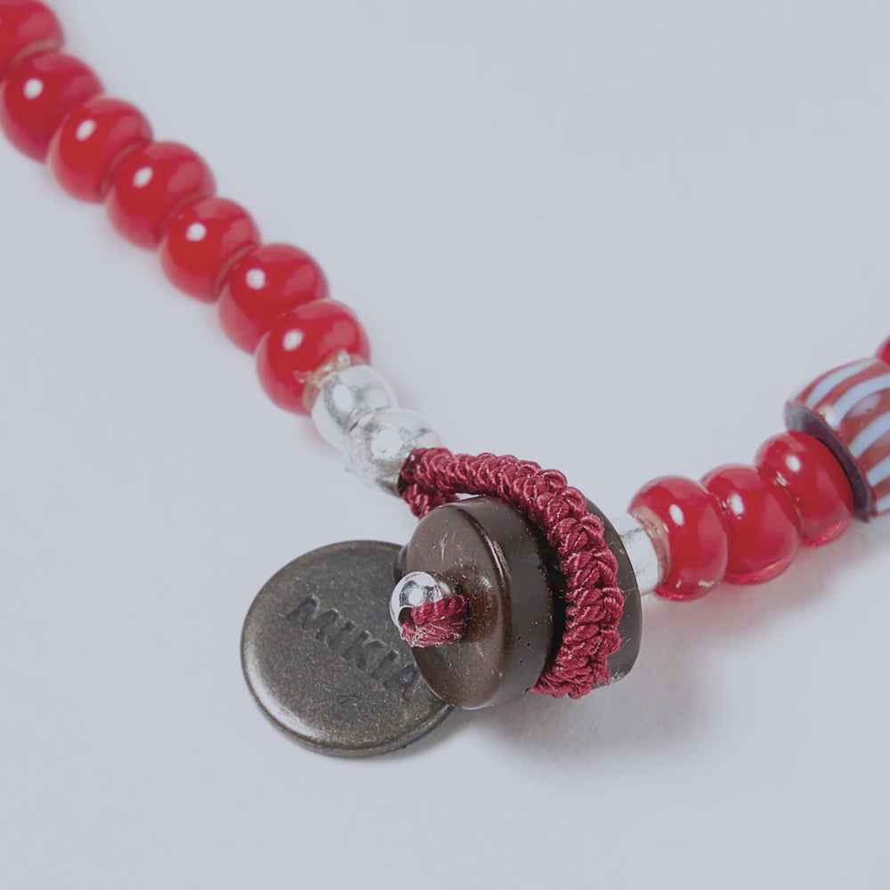 Red Beads Natural 4mm Bracelet