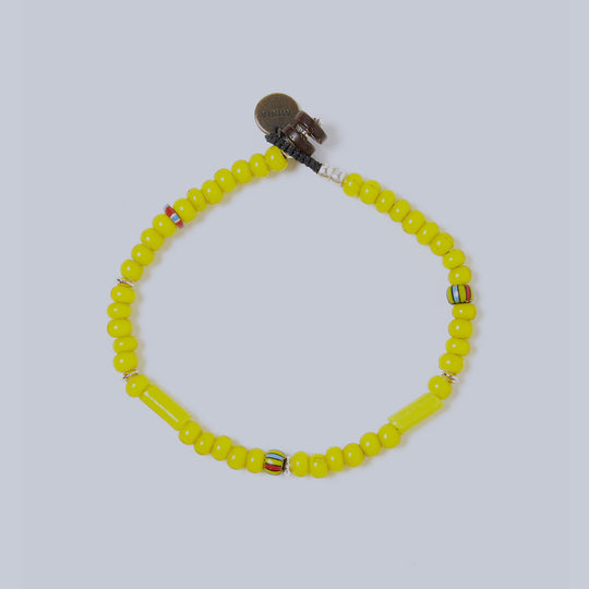 Yellow Beads Natural 4mm Bracelet