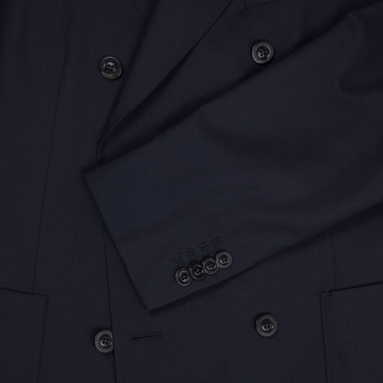 Navy Double-Breasted Lightweight Virgin Wool Suit